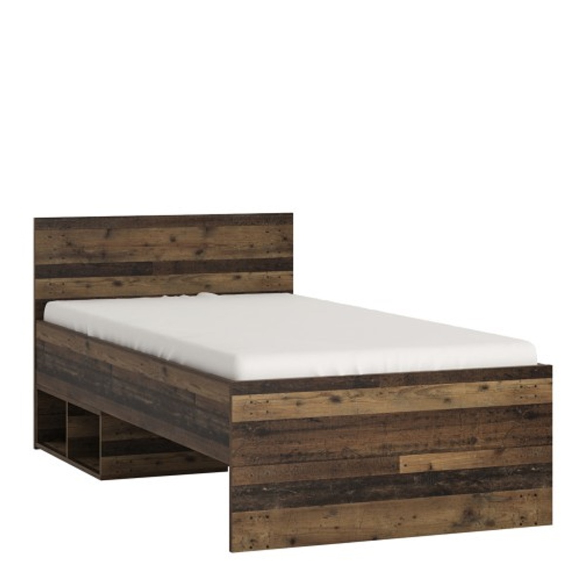 Romania Under Bed Storage Single Bed - Walnut - Rosalind Collection