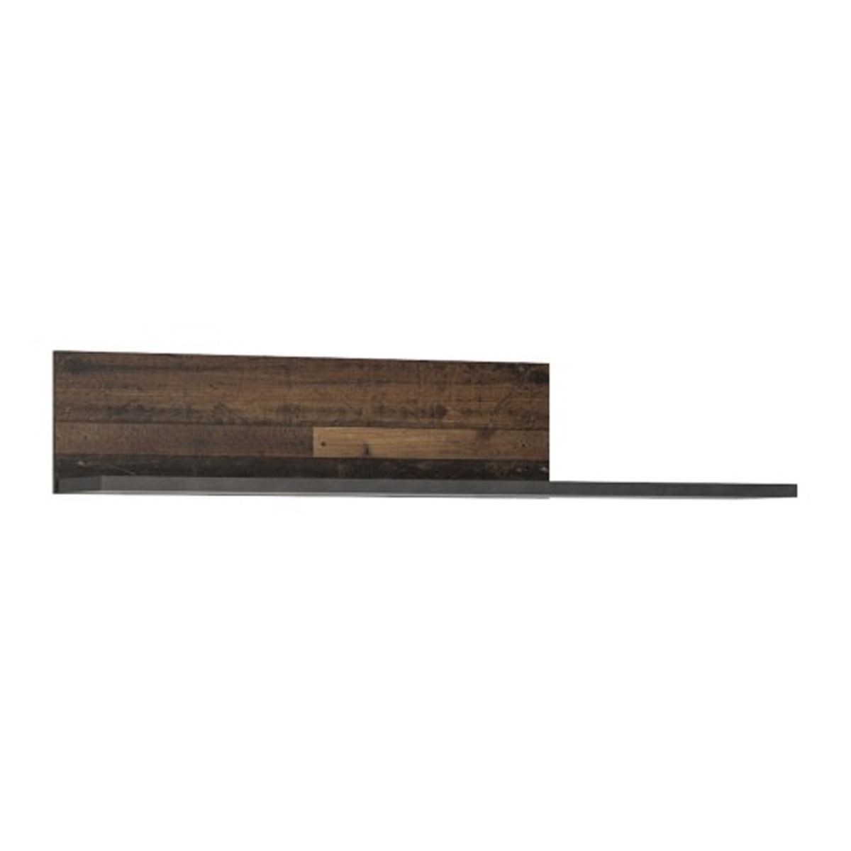 Romania Simple Design Shelf - Walnut and Dark Matera Grey - Rosalind Collection