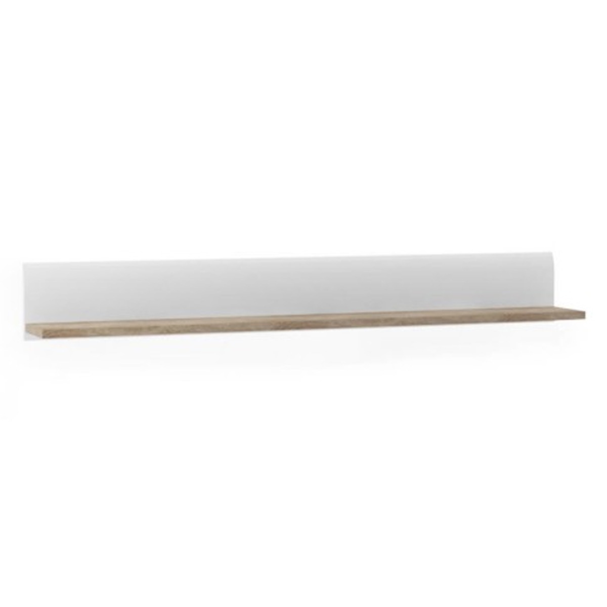 Estonia Elegant Design Wall Mounted Shelf - White with Oak Trim - Rosalind Collection