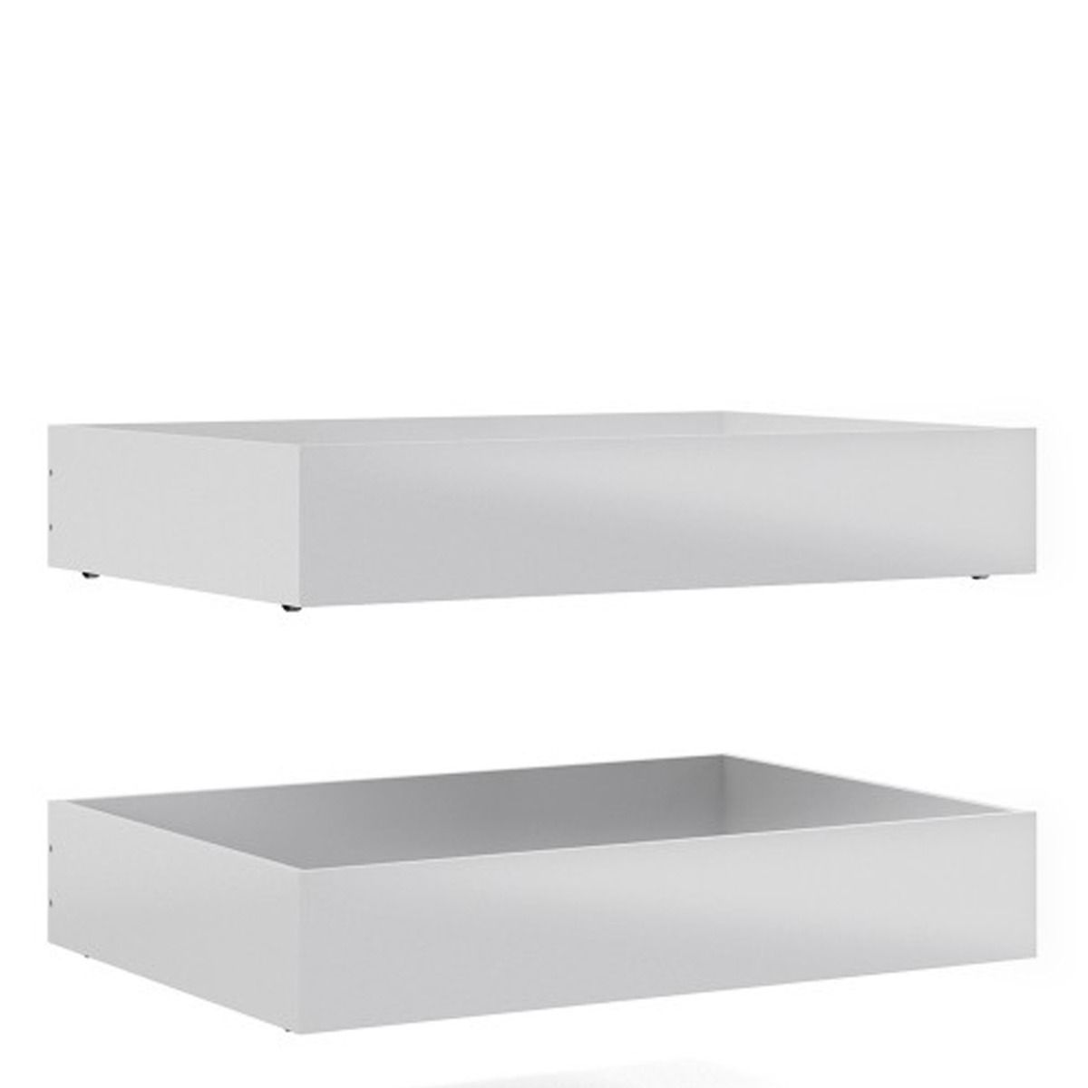 Andorra Set of 2 Underbed Drawers Fits in Single or Double Beds - White - Rosalind Collection