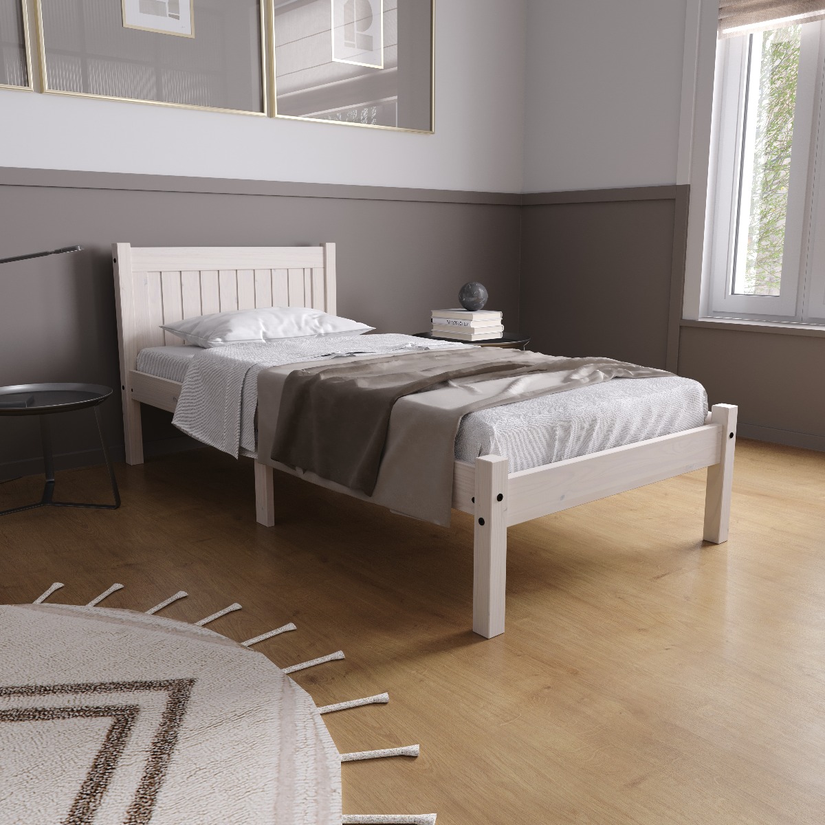 Birlea Rio White Washed Bed Frame - Single 3ft - Birlea Essentials