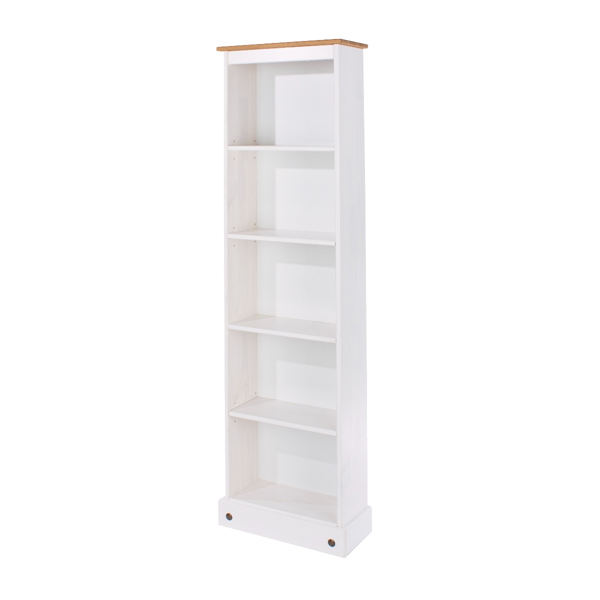 Classic Design Antique Wax Tall Narrow Bookcase - White - Colton & Sawyer