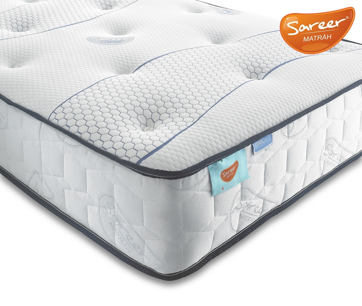 Sareer Cool Blue Memory Coil Mattress - Single 3ft - Kaitlyn & Co Industries
