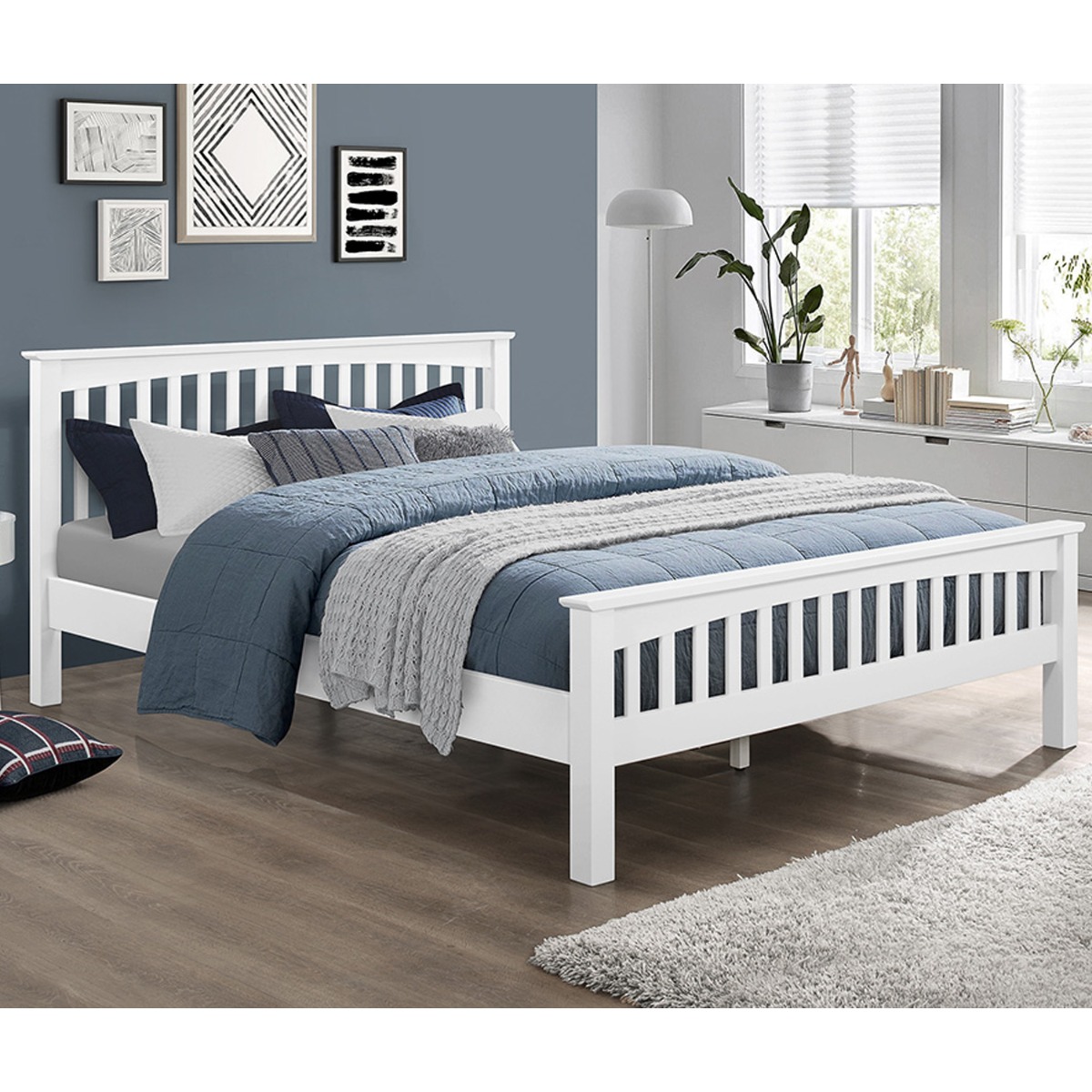 Balmoral White Wood Bed Frame - Single 3ft - Kaitlyn & Co Industries