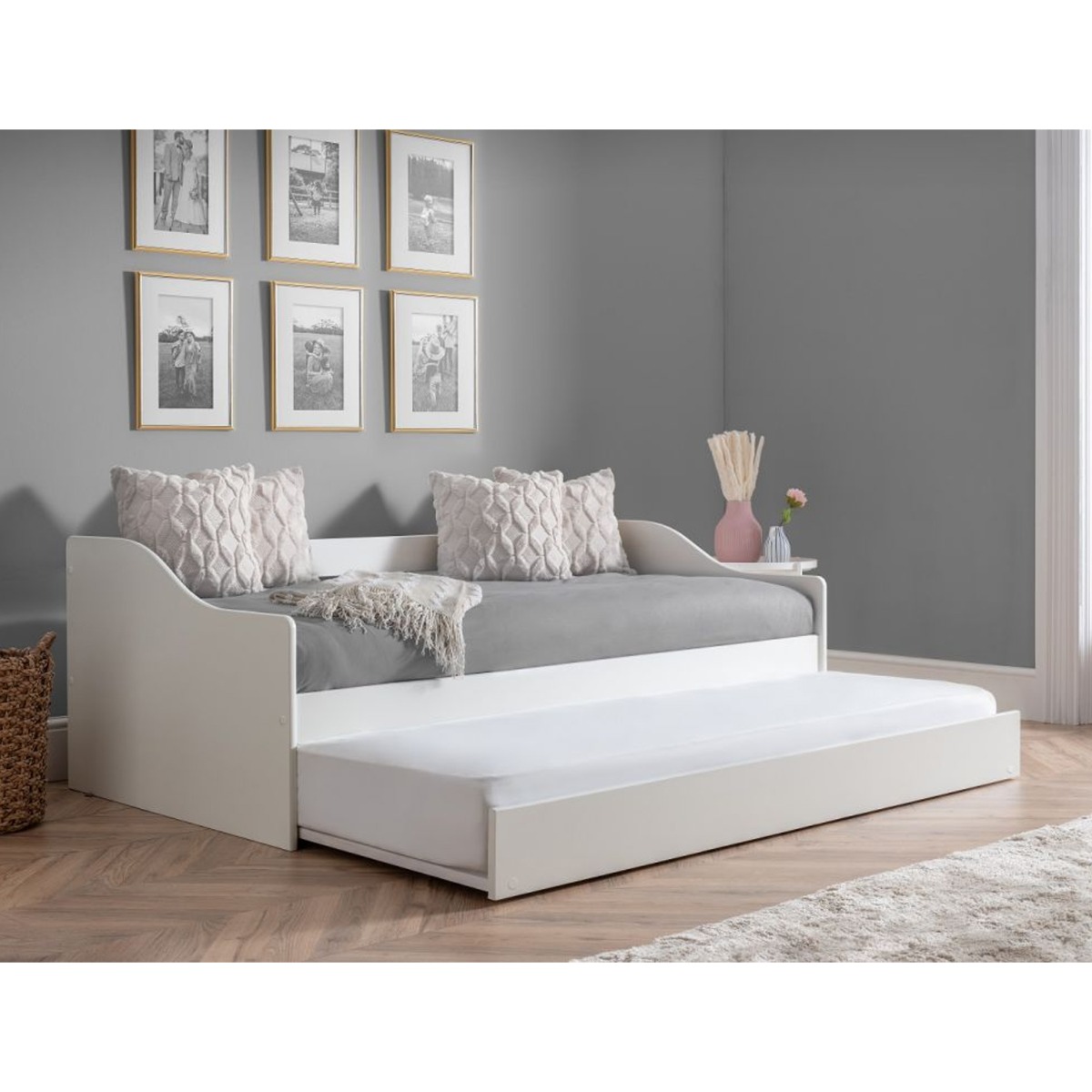 Classic Design Elba Daybed with Pull Out Underbed - Surf White - JB Collections