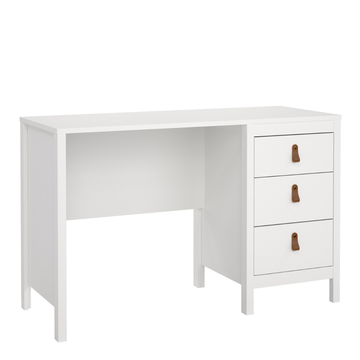 Chappell 3 Drawers Computer Desk - White - Rosalind Collection
