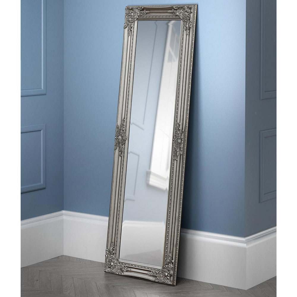 Palais Antique Finish Pewter Dress Mirror - JB Collections