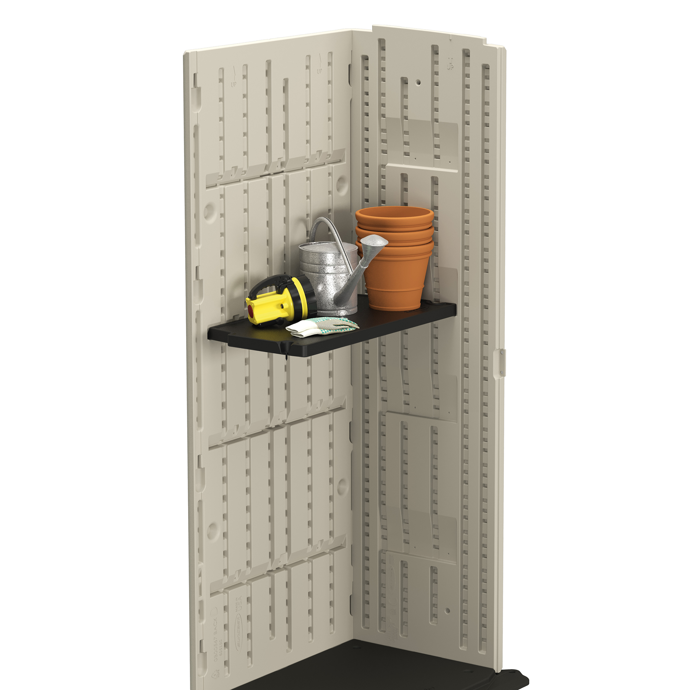 LORNVALE Wall Shelves Kit for Storage Cabinet - Black - Etta Gardens