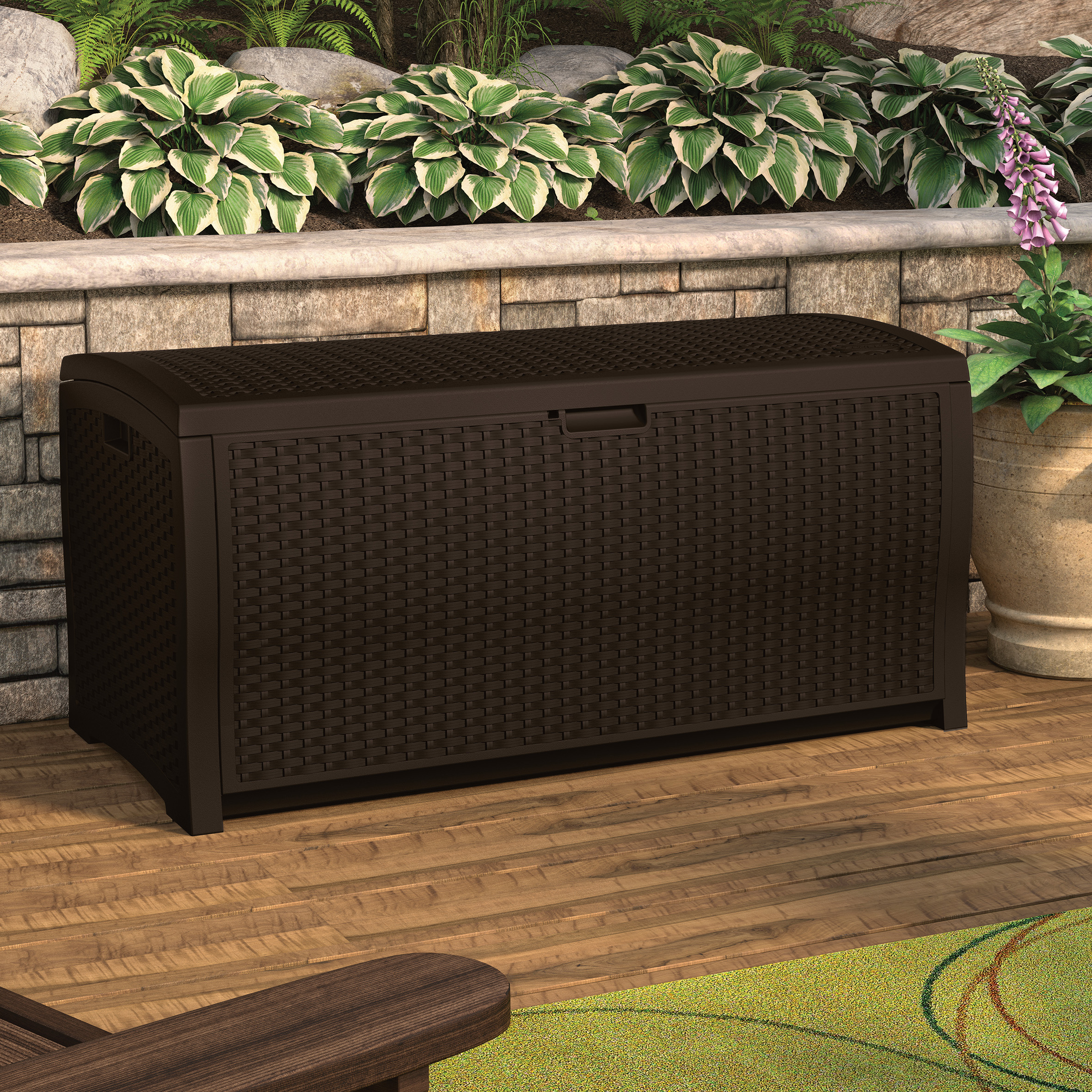 REXHALL Garden Storage Box 375L - Java Brown - Etta Gardens