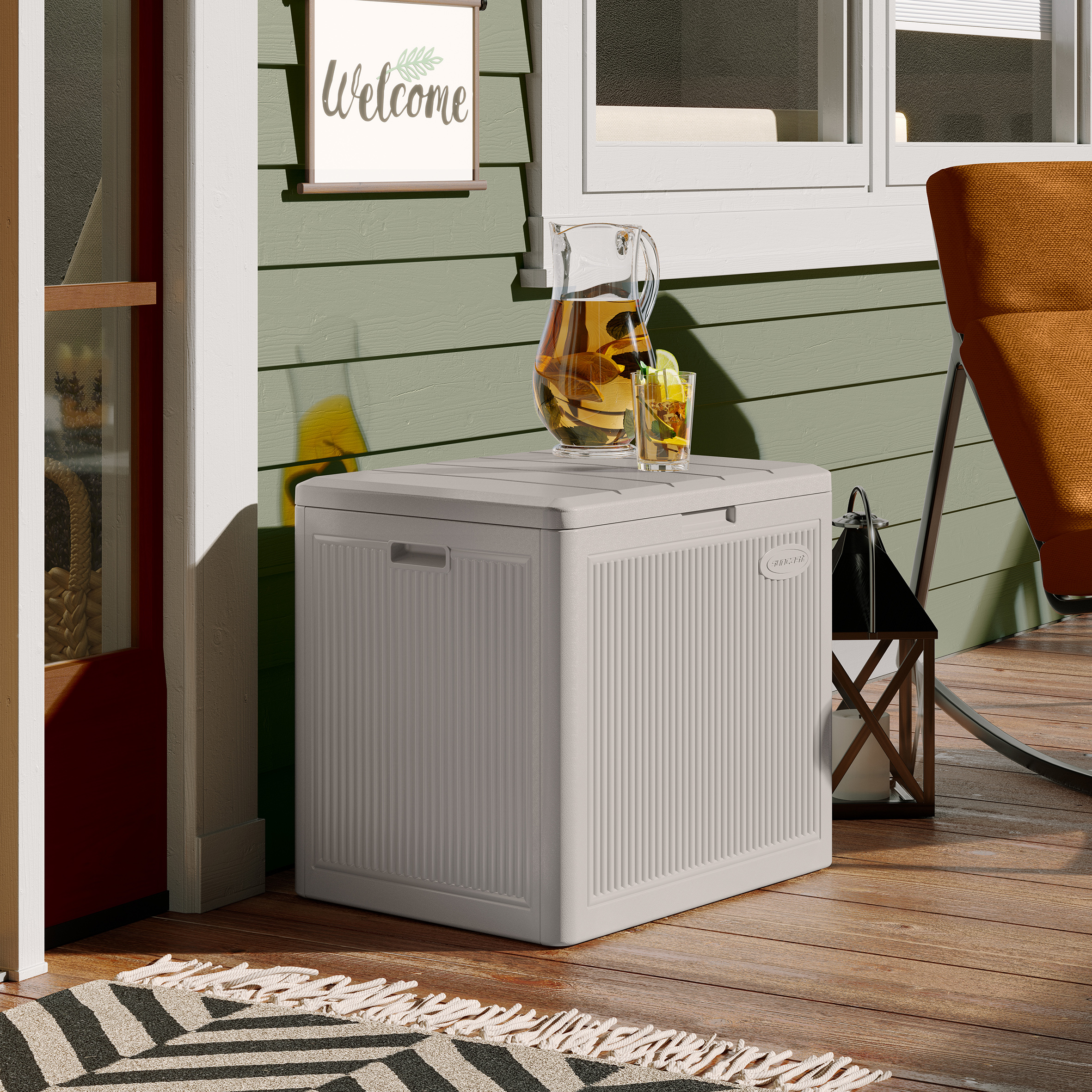 CALDRIN Garden Storage Box 83L - French Grey - Etta Gardens