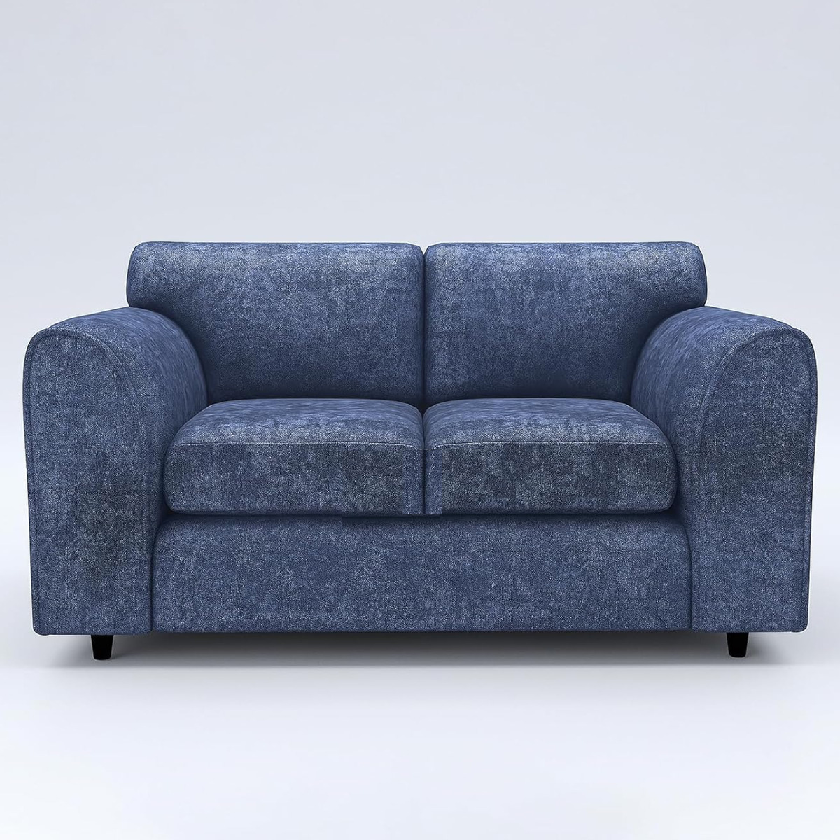 LORVANI Fabric 2 Seater Fullback Sofa - Midnight Blue - Home Done