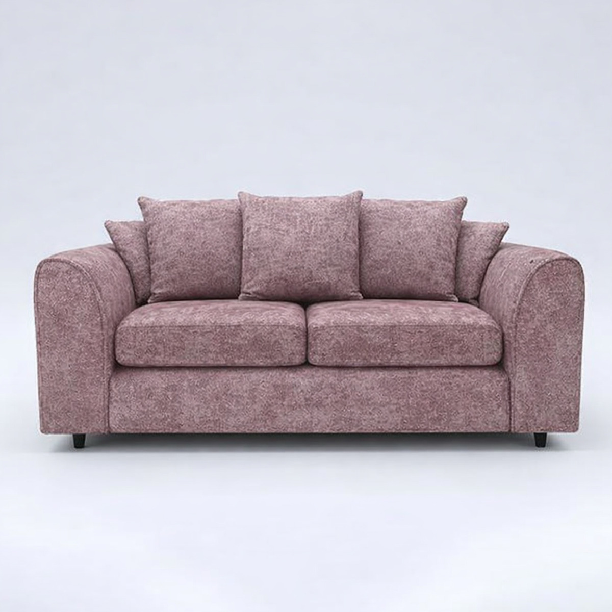LORVANI Fabric 3 Seater Scatterback Sofa - Pink - Home Done