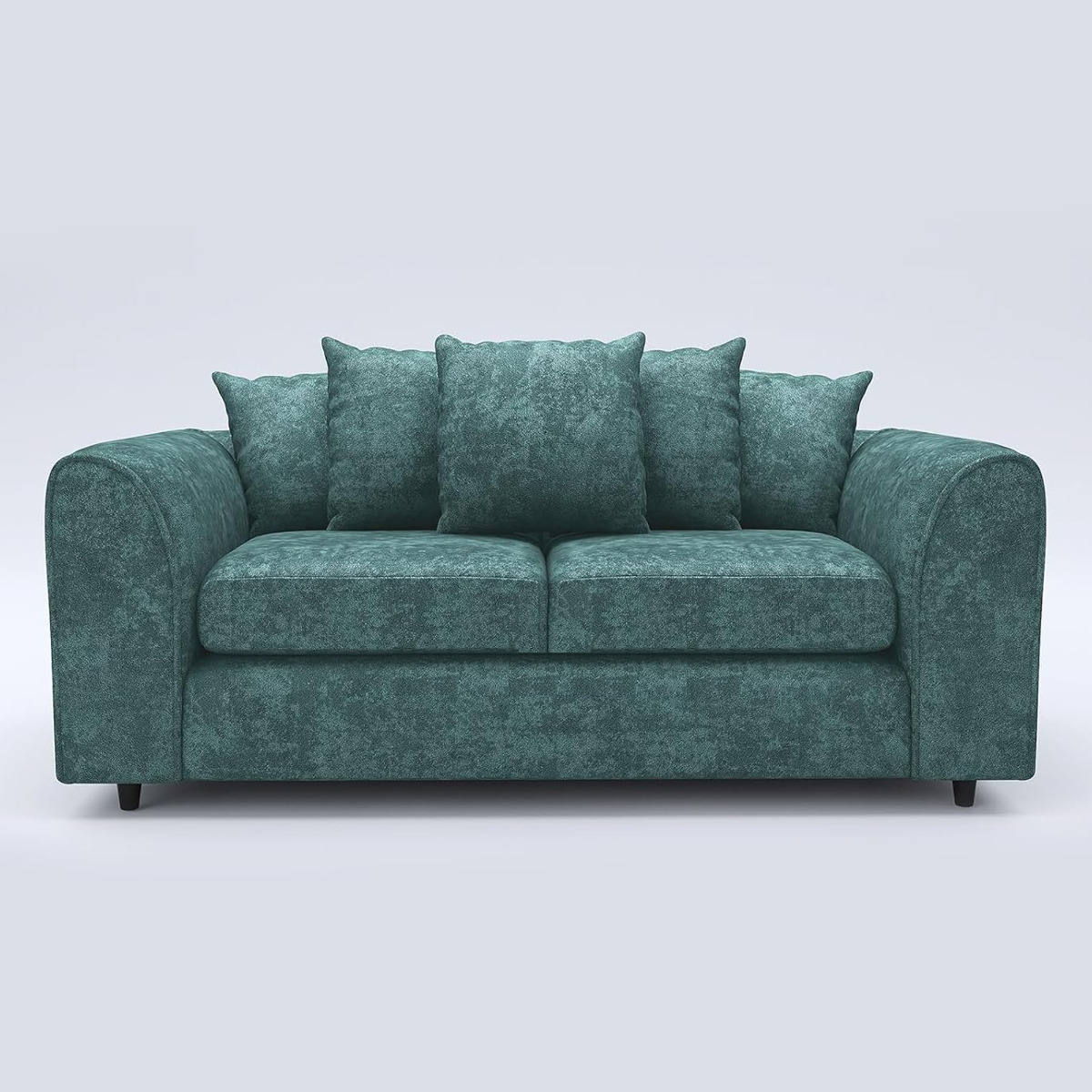 LORVANI Fabric 3 Seater Scatterback Sofa - Teal - Home Done