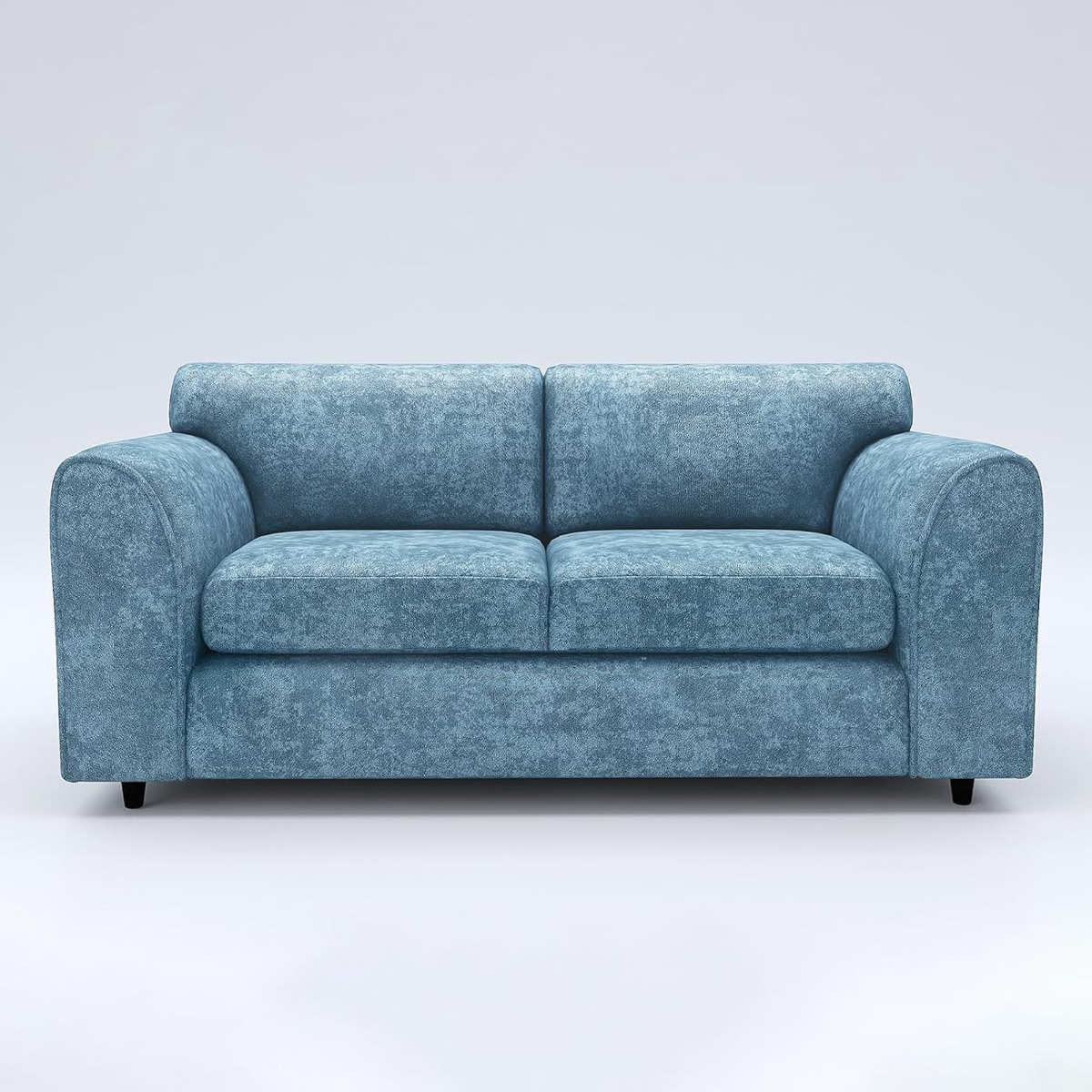 LORVANI Fabric 3 Seater Fullback Sofa - Sky Blue - Home Done