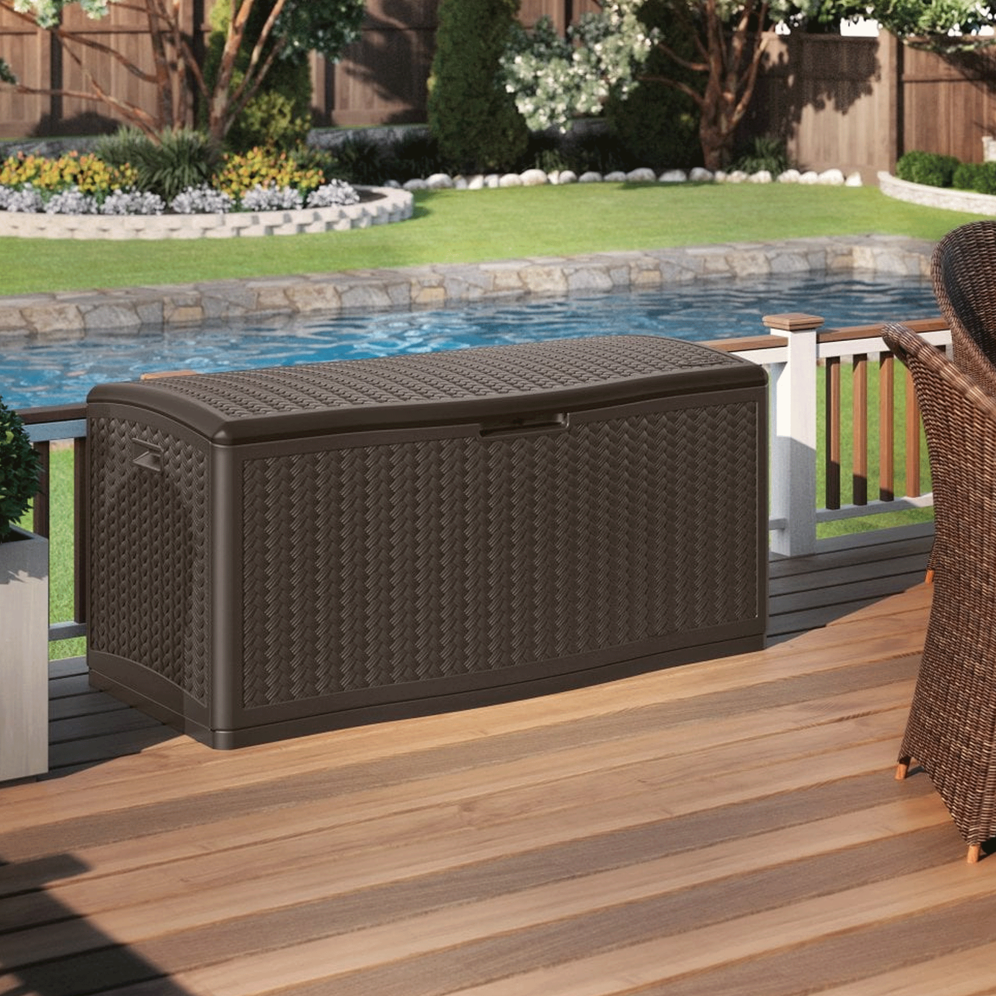 STOWELLN Garden Storage Box 469L - Java Brown - Etta Gardens