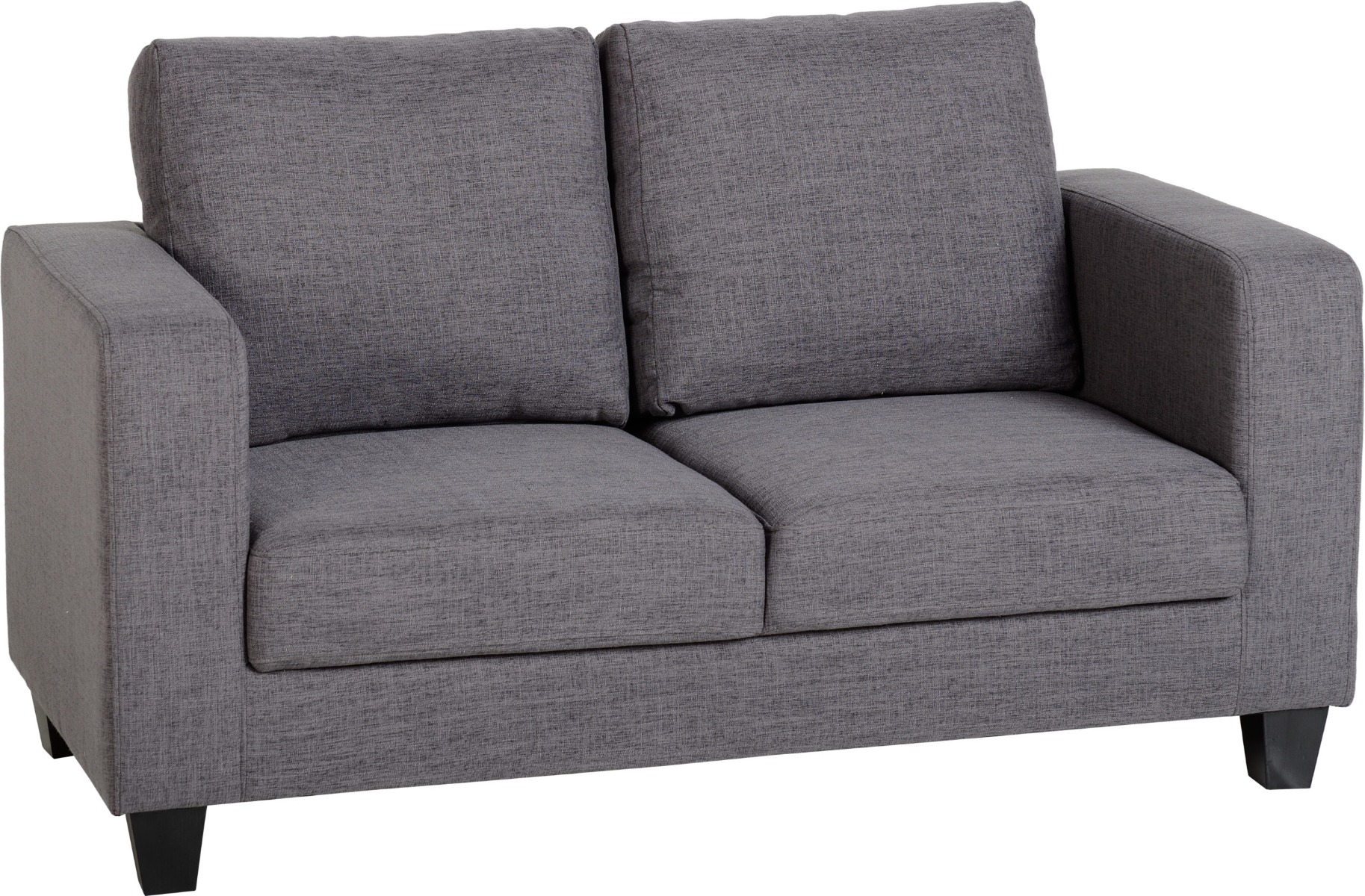 Tempo Two Seater Sofa-in-a-Box - Grey Fabric - Budget Deals