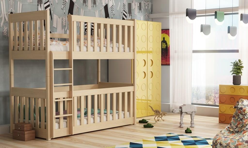 Kellog Wooden Bunk Bed with Cot Bed - Pine - Art Nest