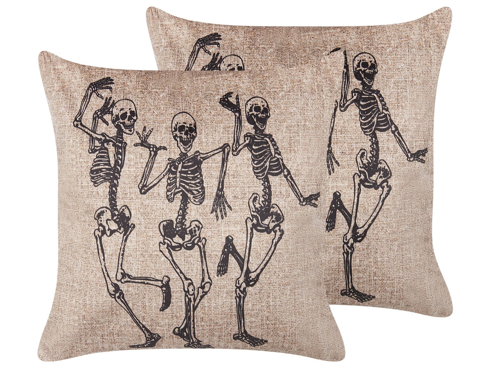 Boneyard Velvet Cushion Set 45x45cm - Beige - Gemini Interiors