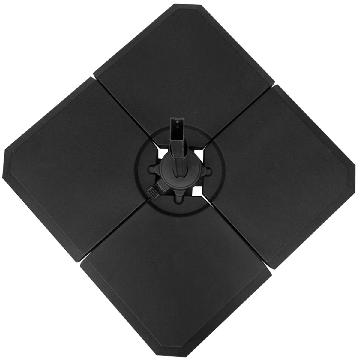 HD Polyethylene Sand or Water Fillable Parasol Base - Black - The Garden Savant