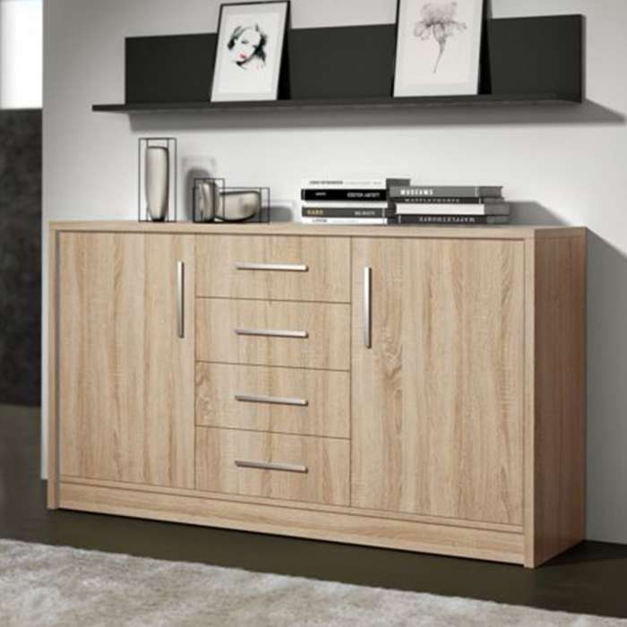 CARNING 2 Door Sideboard with 4 Drawers - Oak Sonoma - Avellino & Wells