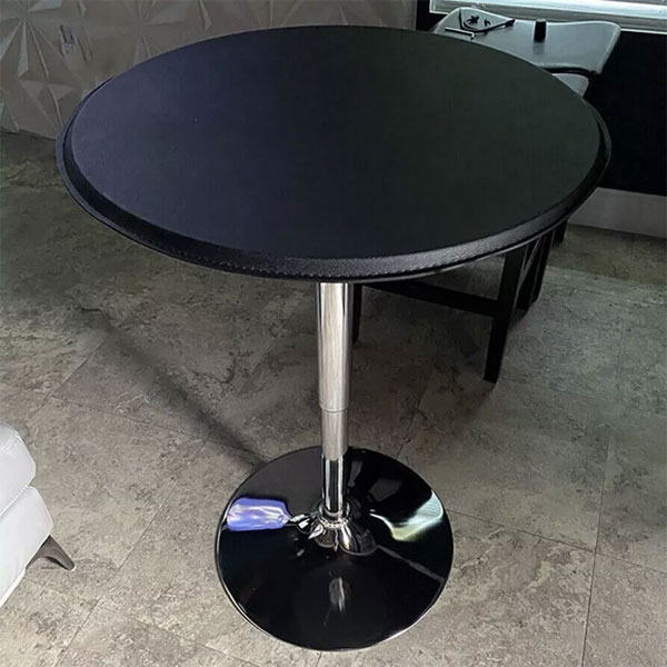 Beckett Modern Adjustable Bar Table with Swivel Top - Black - Bedroom & More