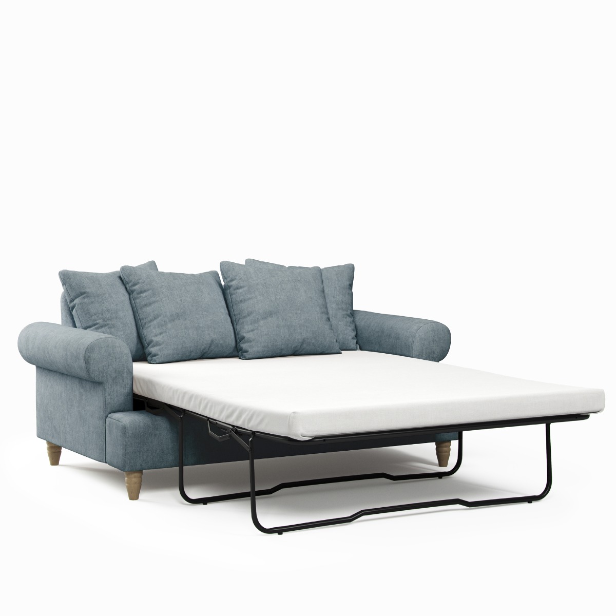 2 Seater Sofabed - LUXE Fabric - Blue - Edgbaston Living