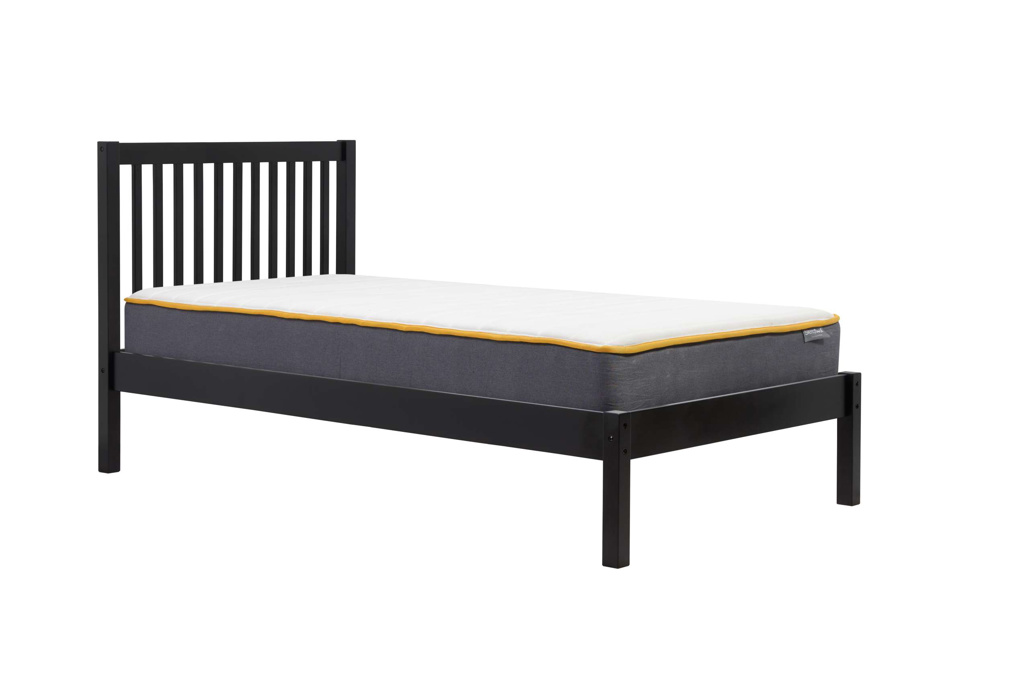 Classic Nova Solid Wood Black Bed - Single 3ft - Birlea Essentials