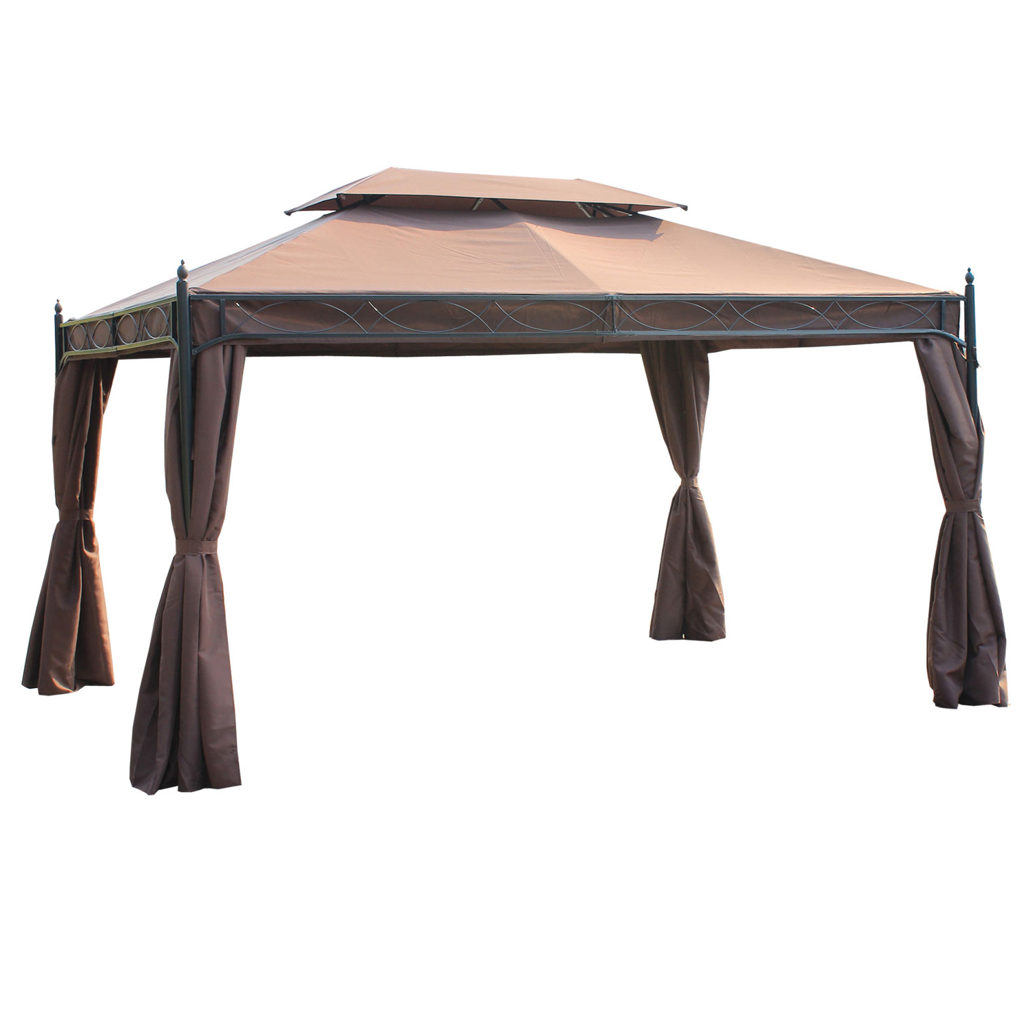 3 x 4m Garden Metal Gazebo Marquee Patio Party Tent Canopy Shelter with Sidewalls Pavilion New - Life Essentials