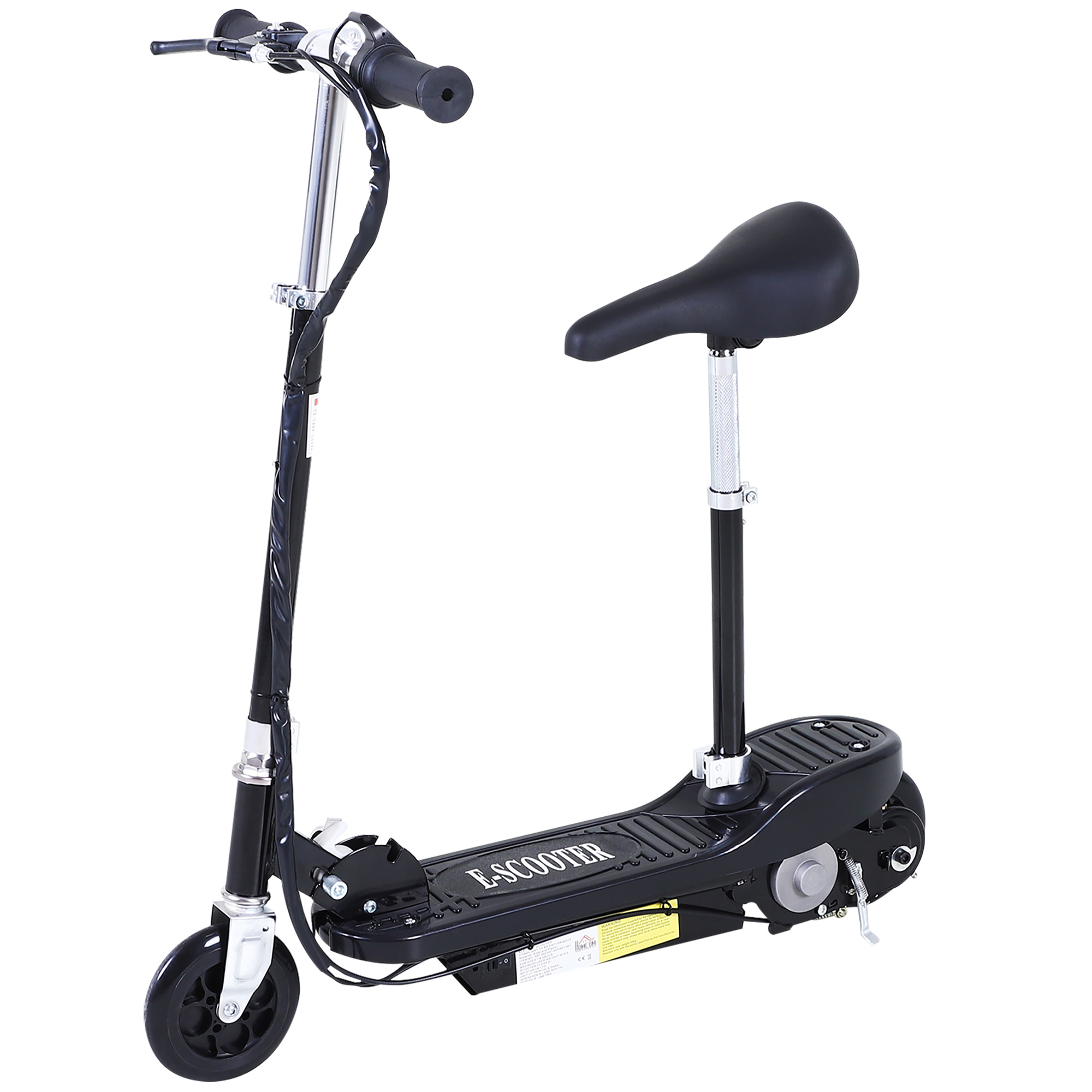 Outdoor Ride On Powered Scooter for kids Sporting Toy 120W Motor Bike 2 x 12V Battery - Black - Life Essentials