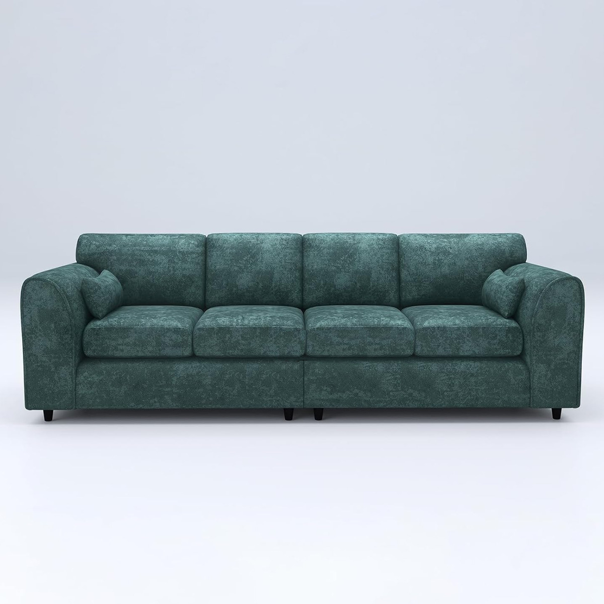 LORVANI Fabric 4 Seater Fullback Sofa - Teal - Home Done