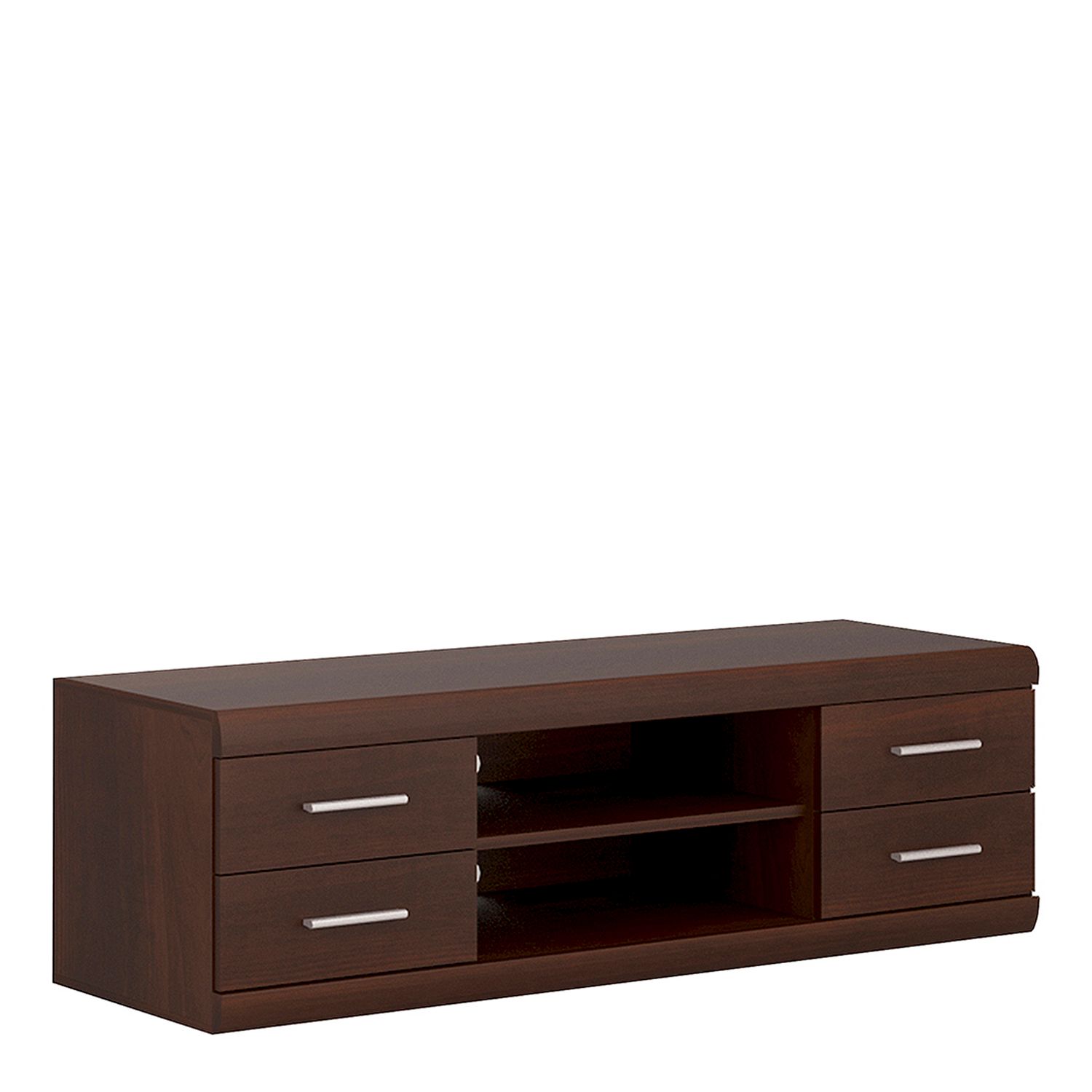 Imperial Wide 4 Drawer TV Cabinet - Dark Mahogany Melamine - Rosalind Collection