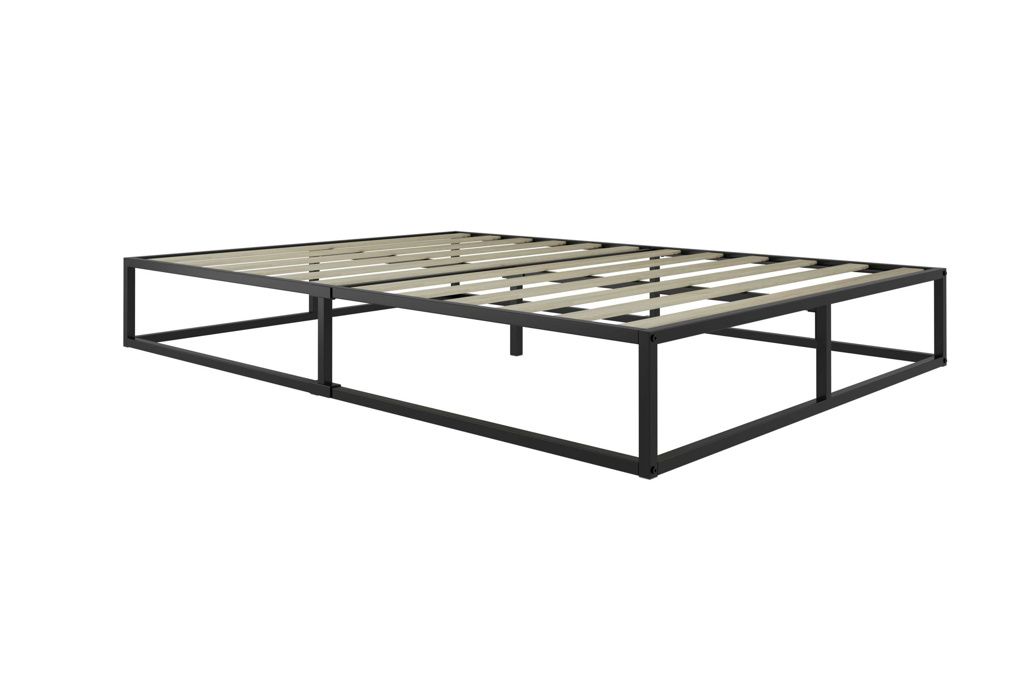 SOHO Simple Design Platform Black Metal Bed Frame - Standard Double 4ft6 - Birlea Essentials