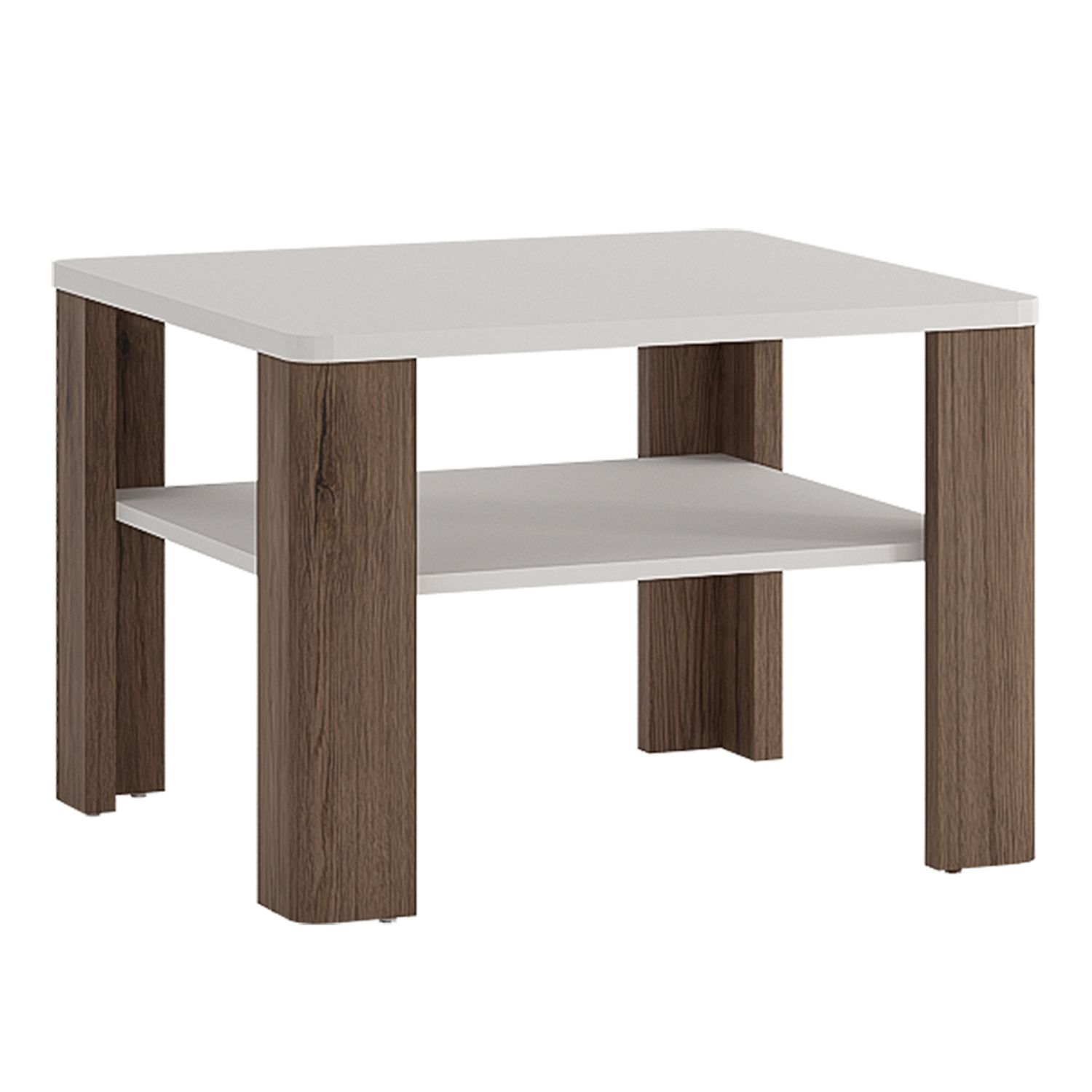 Toronto Coffee Table with shelf - White with San Remo Oak inset - Rosalind Collection