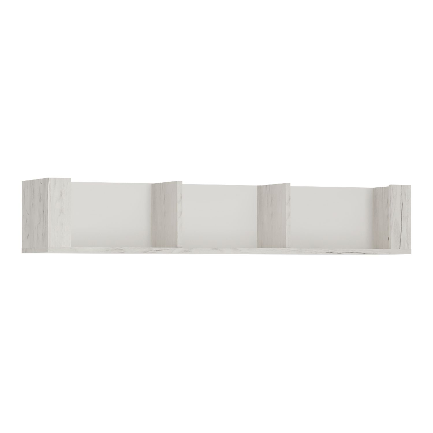 Angel 118.7cm Wall Shelf - White Craft Oak - Rosalind Collection