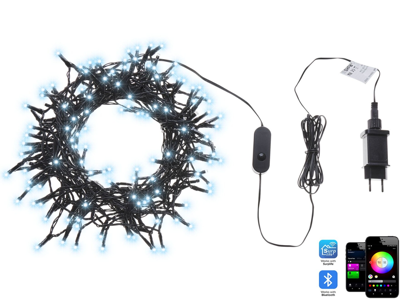 Starry Night Christmas Lights with App - Black - Gemini Interiors