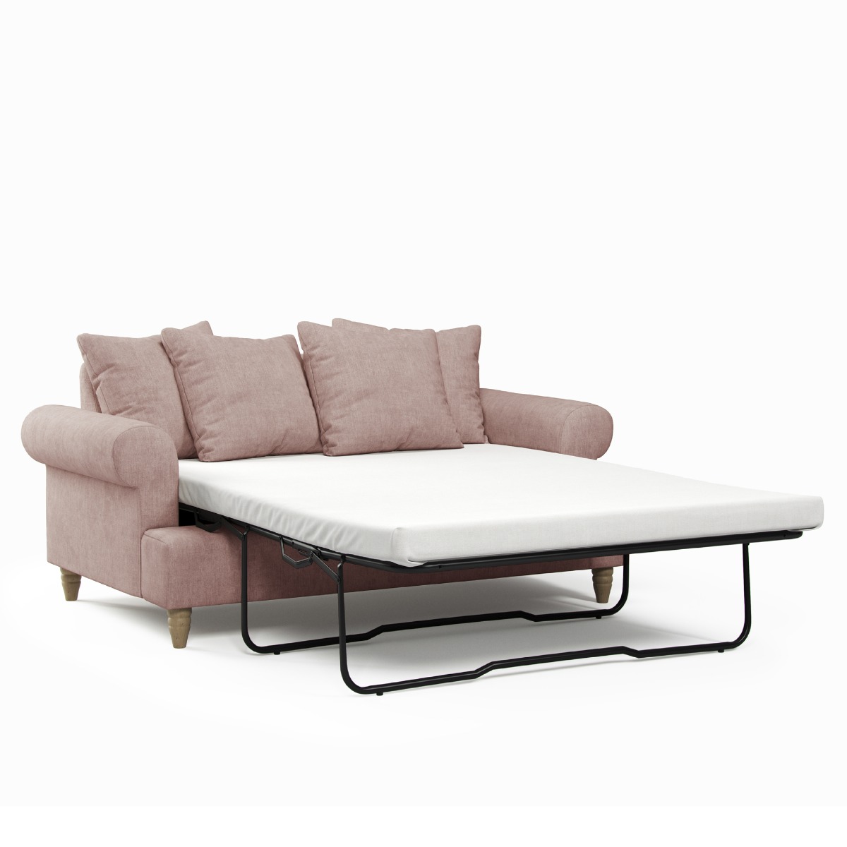 2 Seater Sofabed - LUXE Fabric - Light Pink - Edgbaston Living