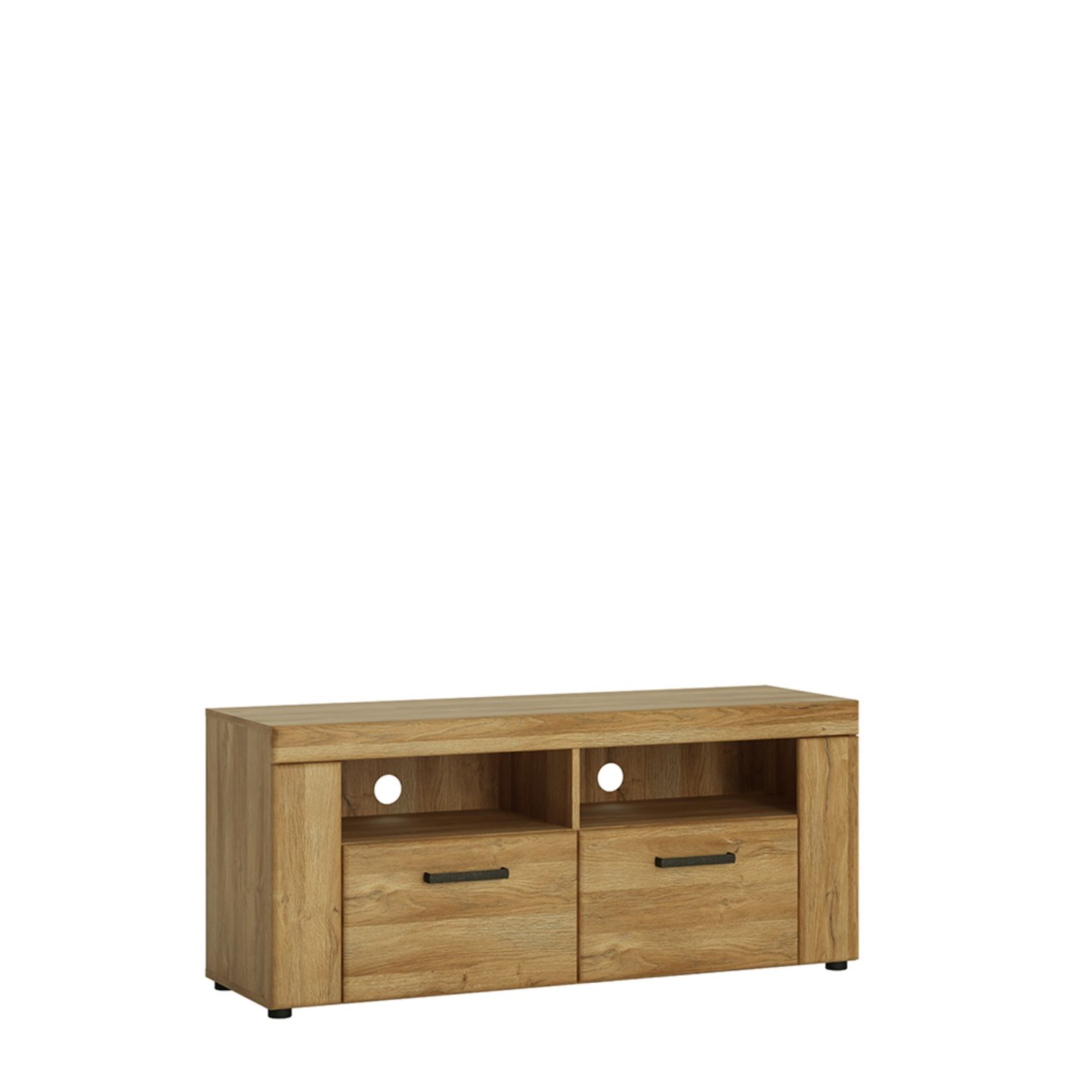 Cortina 2 drawer TV cabinet - Grandson Oak - Rosalind Collection