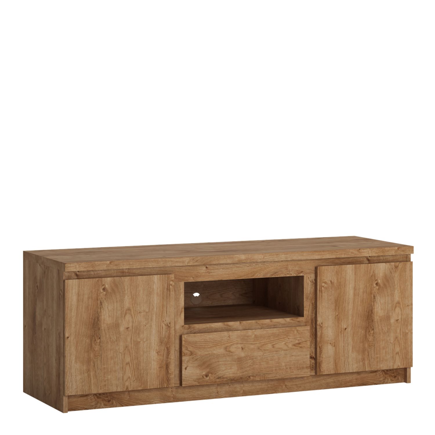 Fribo Oak Fribo 2 door 1 drawer 136 cm wide TV cabinet in Oak - Golden Ribbeck Oak - Rosalind Collection