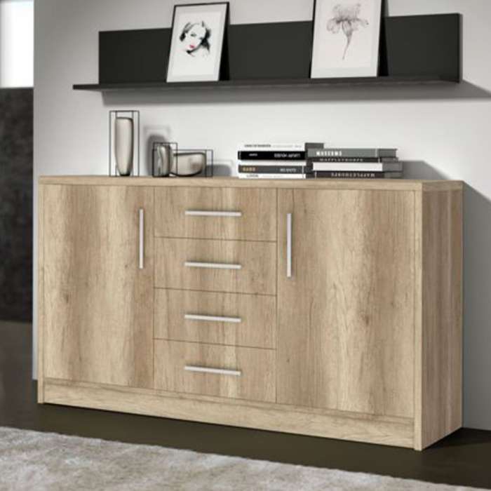 CARNING 2 Door Sideboard with 4 Drawers - Oak Canyon - Avellino & Wells