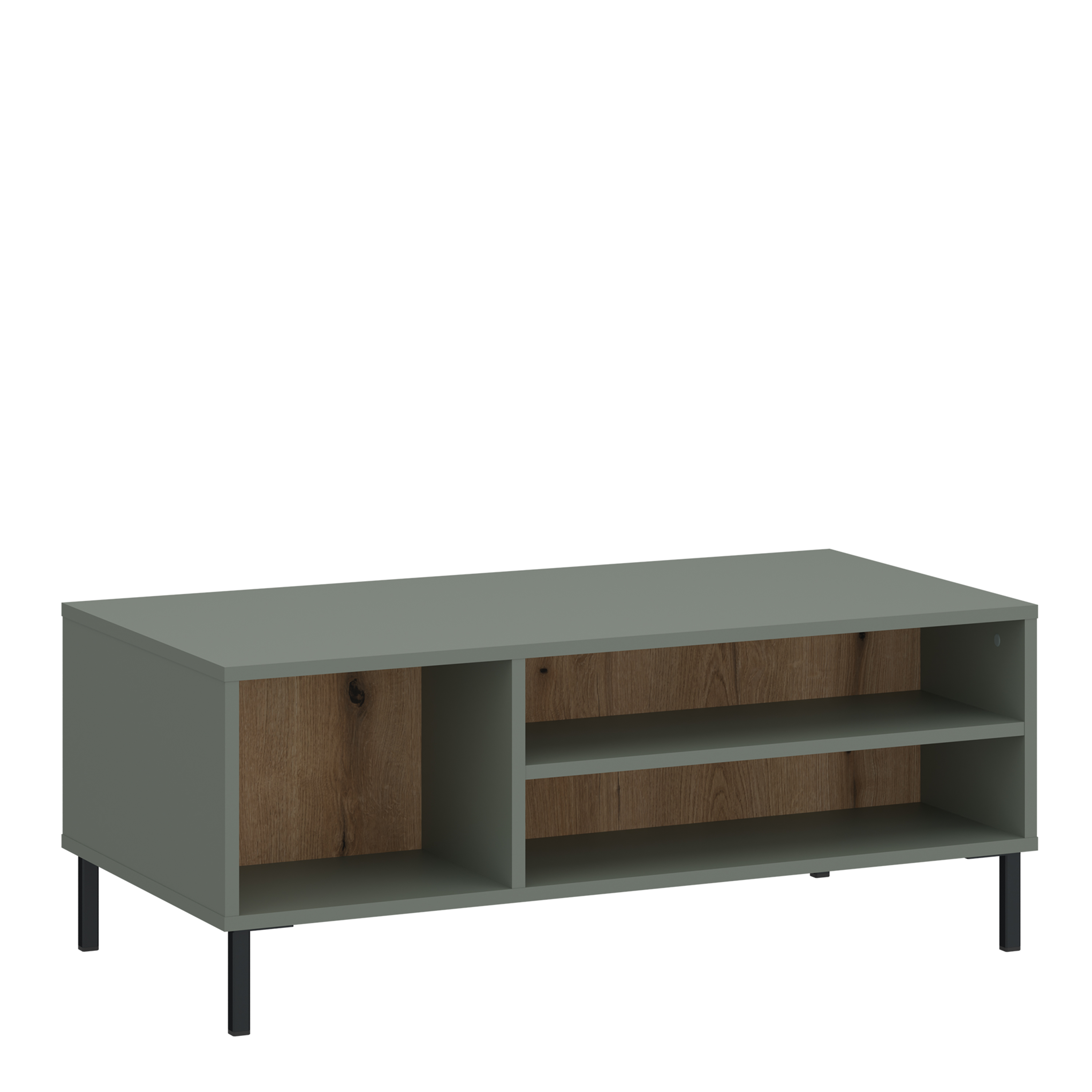 Coffee Table - DARWIN Coffee Table Green and Oak 100cm - Rosalind Collection