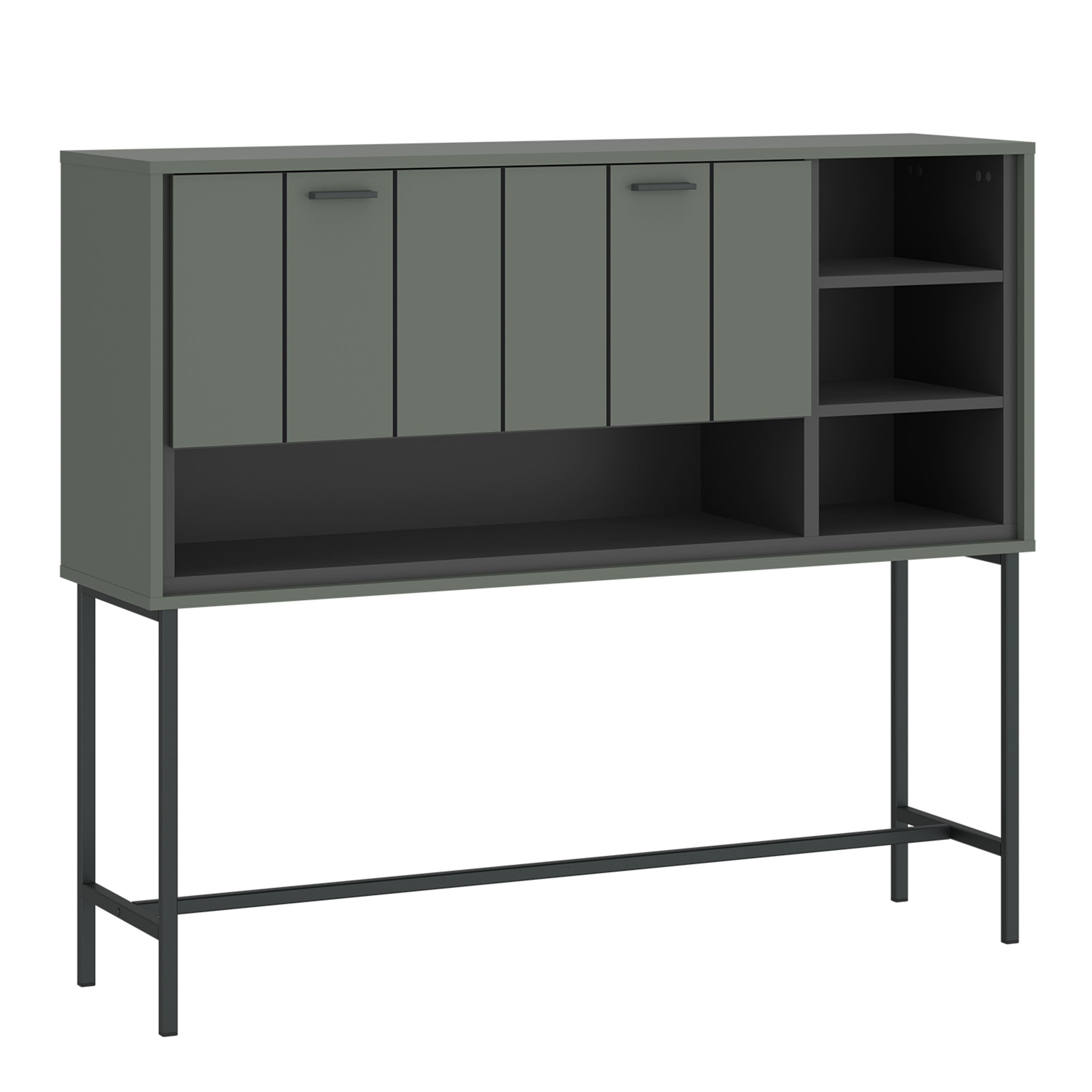 Bar Table - ARUNDEL Bar Table 1 Flap Green and Grey 127cm - Rosalind Collection