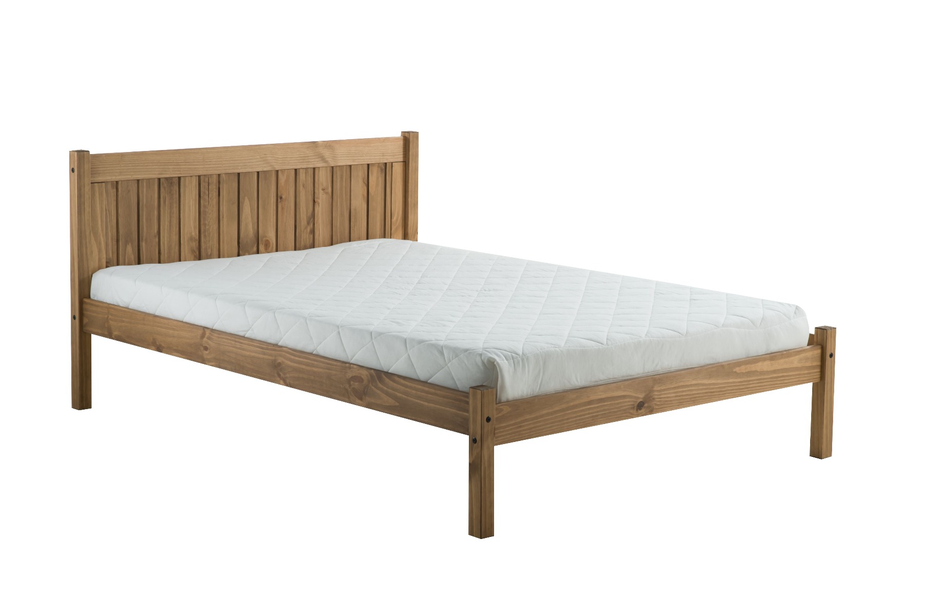 Birlea Rio Waxed Pine Washed Bed Frame - Small Double 4ft - Birlea Essentials