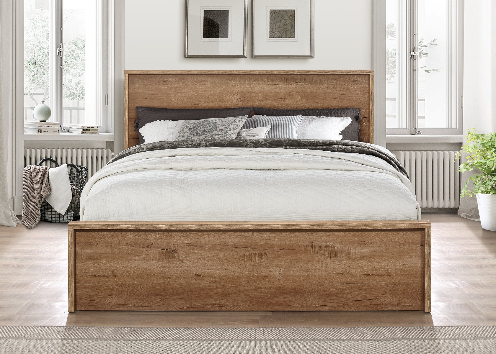 Birlea Stockwell Rustic Oak 2-Drawer Bed - Kingsize 5ft - Birlea Essentials