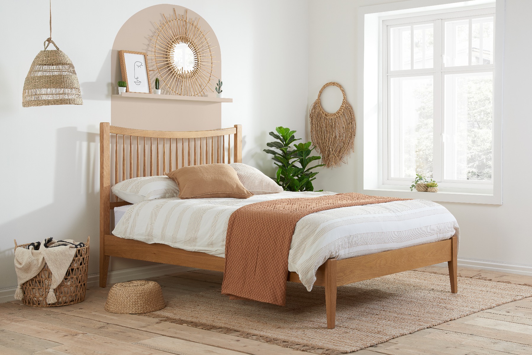 Birlea Berwick Oak Bed - Double 4ft6 - Birlea Essentials