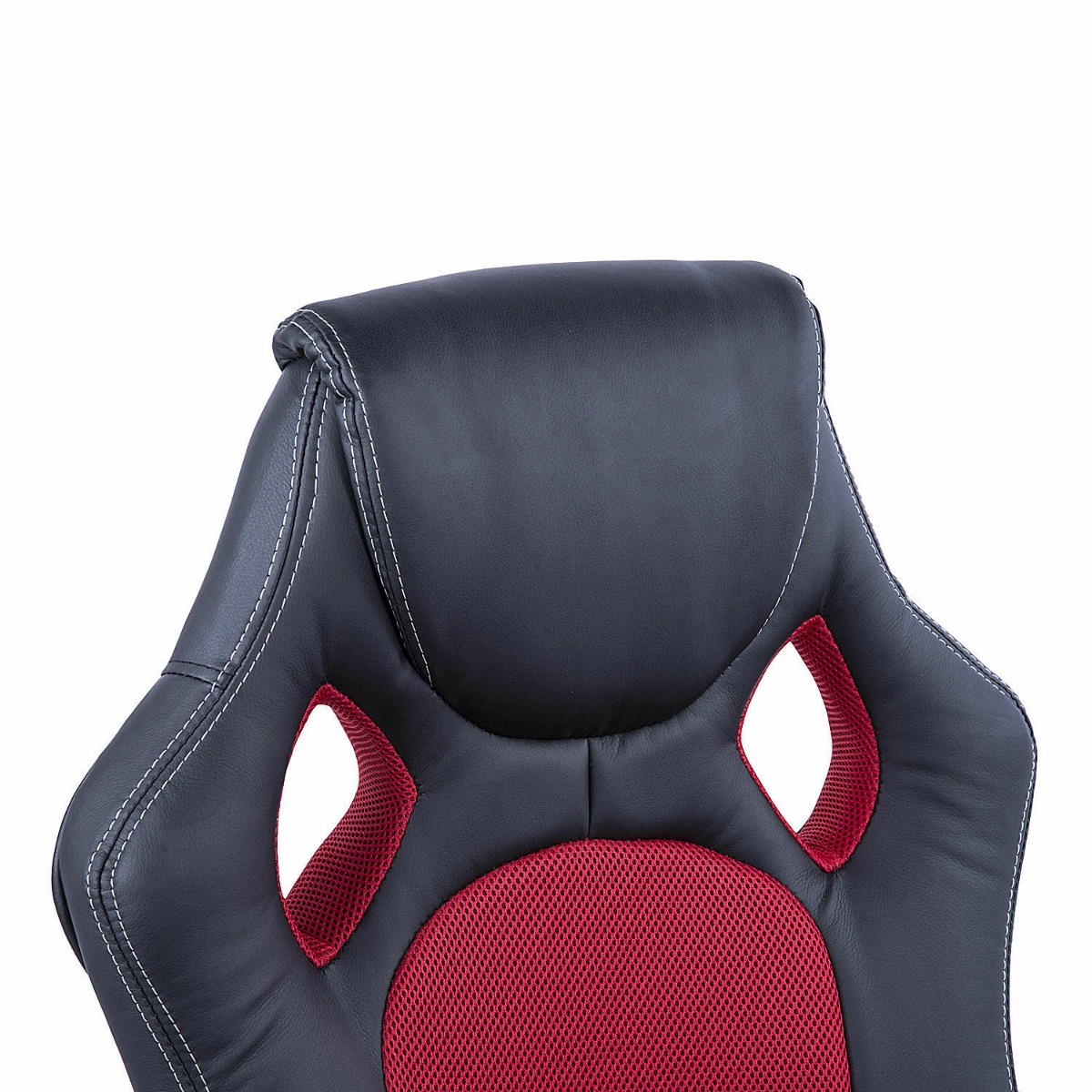 Executive PU Leather Office Swivel Chair Black and Red - Aldo & Ehren