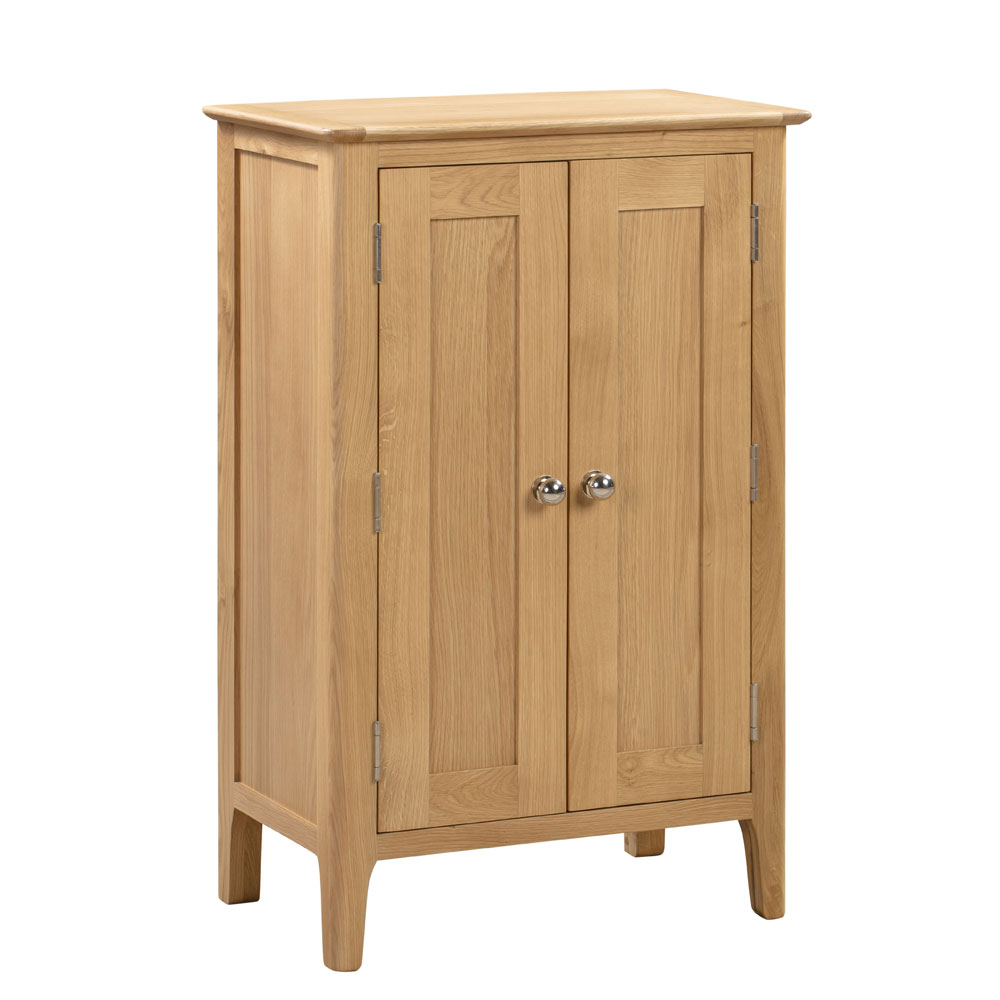 Cotswold 5 Shelves Shoe Cabinets - Oak - JB Collections