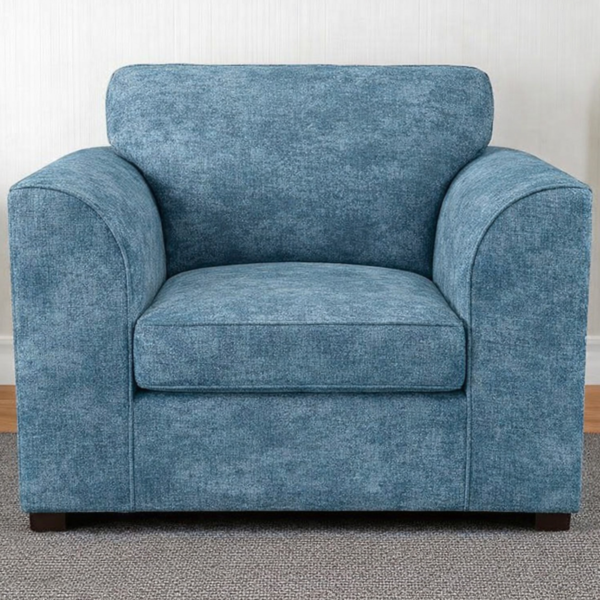 LORVANI Fabric Armchair - Sky Blue - Home Done