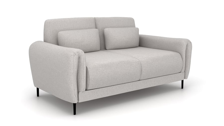 HOXLEY Fabric 2 Seater Fullback Sofa - Cream - Avellino & Wells