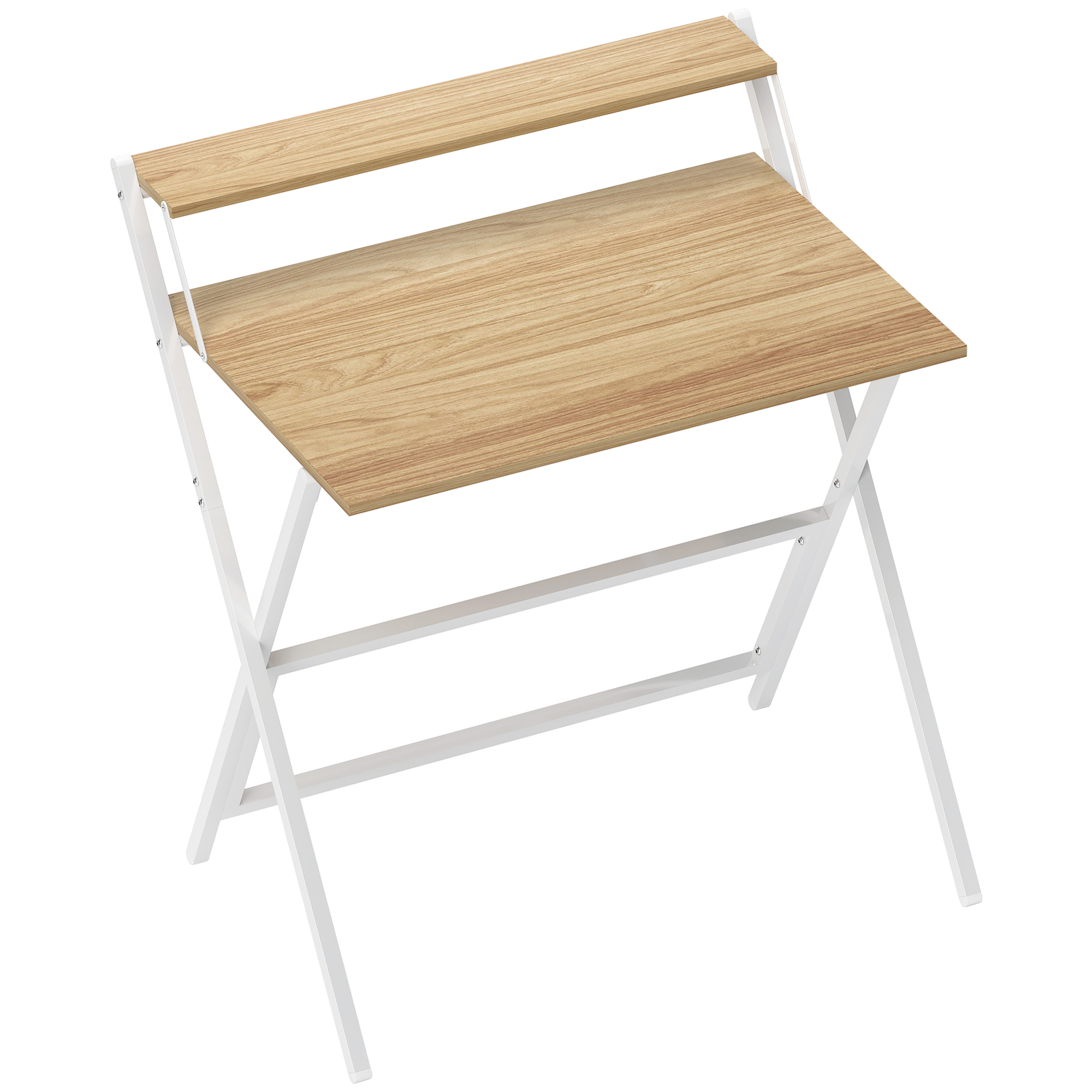 HERON 81.5 cm Folding Computer Desk Natural Wood Finish - Life Essentials