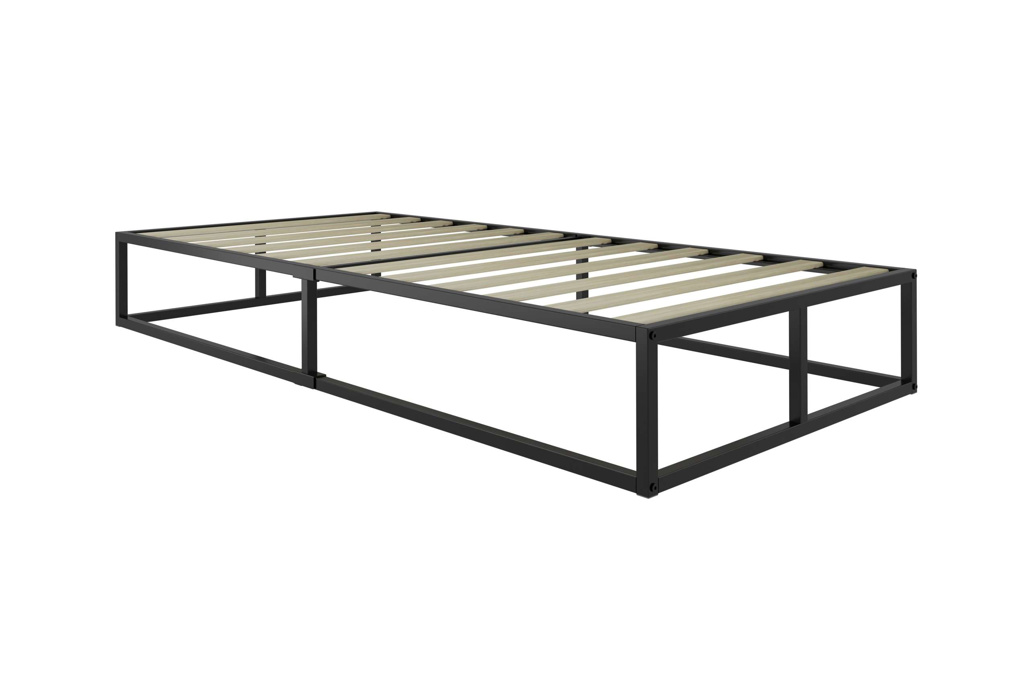 SOHO Simple Design Platform Black Metal Bed Frame - Single 3ft - Birlea Essentials